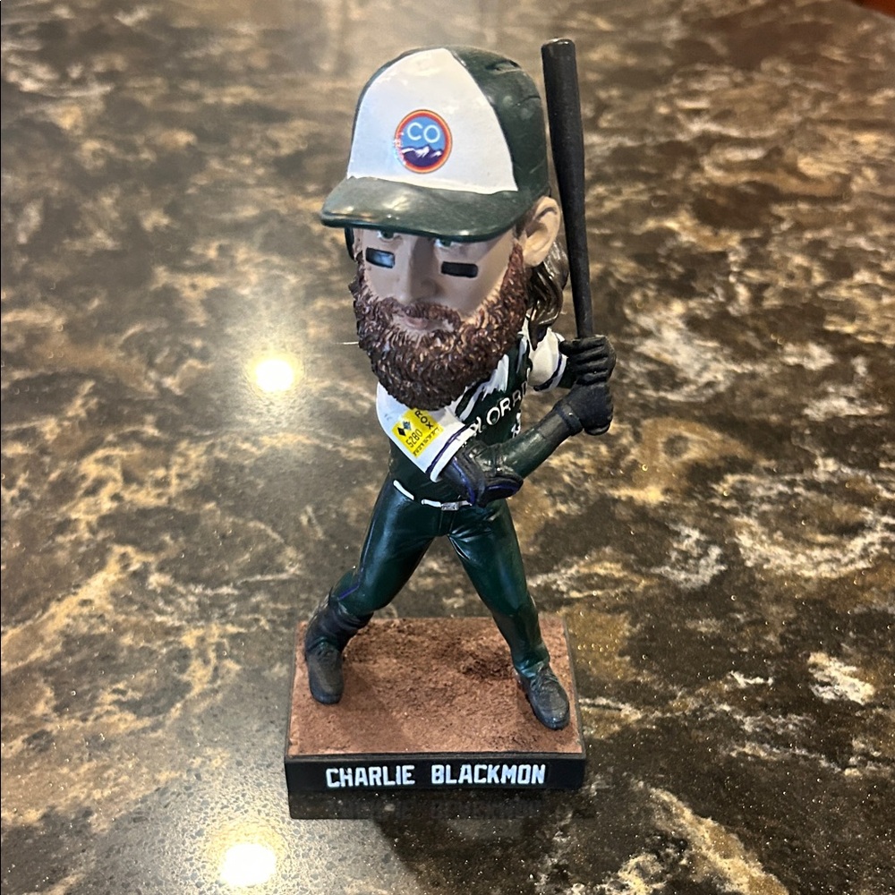 Charlie Blackmon MLB Colorado Rockies City Connect Bobblehead - Green White